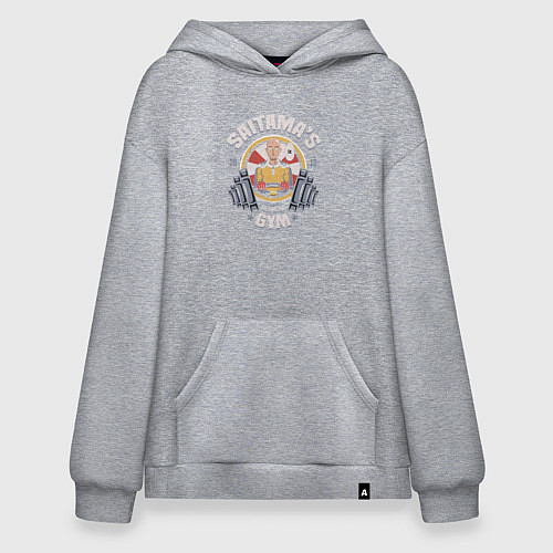 Худи оверсайз Saitama's Gym / Меланж – фото 1