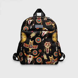 Детский рюкзак Индейские культовые символы, цвет: 3D-принт
