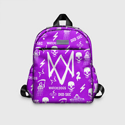 Детский рюкзак Watch Dogs 2: Violet Pattern, цвет: 3D-принт