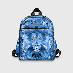 Детский рюкзак Сине-бело-голубой лев, цвет: 3D-принт