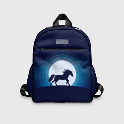 Детский рюкзак Лошадь под луной, цвет: 3D-принт