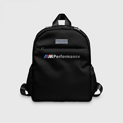 Детский рюкзак BMW PERFORMANCE ЧЁРНЫЙ БМВ, цвет: 3D-принт