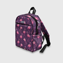 Детский рюкзак Фиолетовые фламинго, цвет: 3D-принт — фото 2