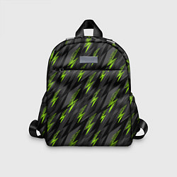 Детский рюкзак Зеленые молнии паттерн, цвет: 3D-принт