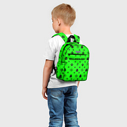 Детский рюкзак Billie Eilish: Green Pattern, цвет: 3D-принт — фото 2