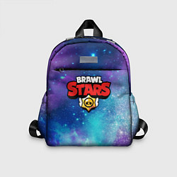 Детский рюкзак BRAWL STARS лого в космосе, цвет: 3D-принт