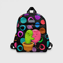 Детский рюкзак Влюбленные кактус и шарик, цвет: 3D-принт