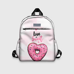 Детский рюкзак Пончик сердечко, цвет: 3D-принт