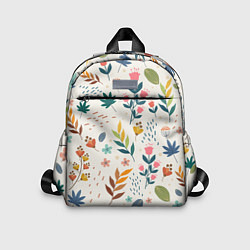 Детский рюкзак Цветочный орнамент, цвет: 3D-принт