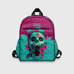 Детский рюкзак Неоновый череп, цвет: 3D-принт