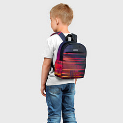 Детский рюкзак Glitch of gradient, цвет: 3D-принт — фото 2