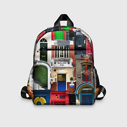 Детский рюкзак London doors цифровой коллаж, цвет: 3D-принт