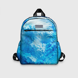 Детский рюкзак Cине-белая абстрактная живопис, цвет: 3D-принт
