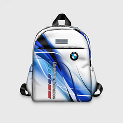 Детский рюкзак BMW волны - blue-white, цвет: 3D-принт
