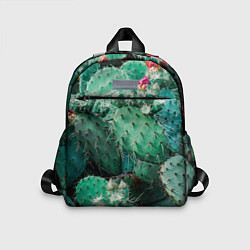 Детский рюкзак Кактусы с цветами реализм, цвет: 3D-принт