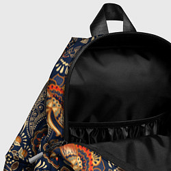 Детский рюкзак Узор орнамент цветы этно, цвет: 3D-принт — фото 2