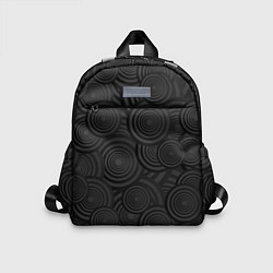 Детский рюкзак Круги черный узор геометрия, цвет: 3D-принт