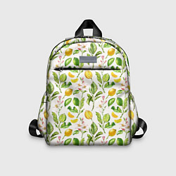 Детский рюкзак Летний узор лимон ветки листья