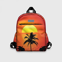 Детский рюкзак Пальмы на фоне моря, цвет: 3D-принт