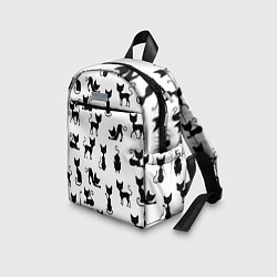 Детский рюкзак КОШКИ ЧЕРНОЕ НА БЕЛОМ, цвет: 3D-принт — фото 2
