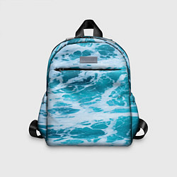 Детский рюкзак Вода волны пена море, цвет: 3D-принт