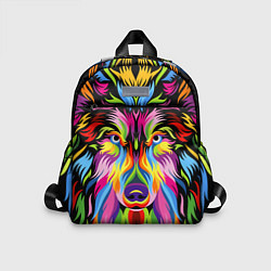 Детский рюкзак Neon wolf, цвет: 3D-принт