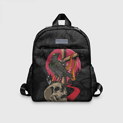 Детский рюкзак Ворона и череп, цвет: 3D-принт