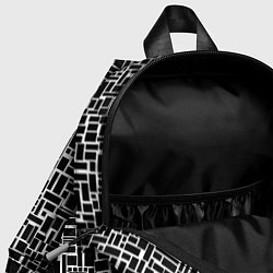 Детский рюкзак Геометрия ЧБ Black & white, цвет: 3D-принт — фото 2