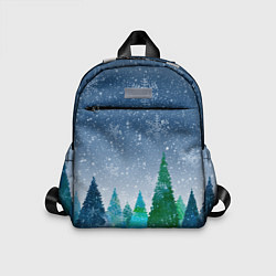 Детский рюкзак Снежинки в лесу, цвет: 3D-принт