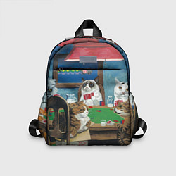 Детский рюкзак Коты играют в покер, цвет: 3D-принт
