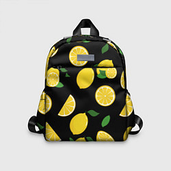 Детский рюкзак Лимоны на чёрном