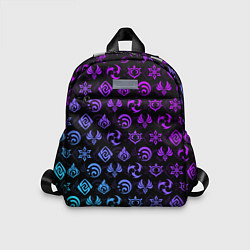 Детский рюкзак GENSHIN IMPACT NEON, цвет: 3D-принт