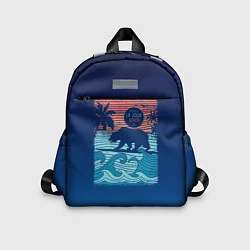 Детский рюкзак Медведь на серфинге, цвет: 3D-принт