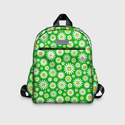 Детский рюкзак Ромашки на зелёном фоне