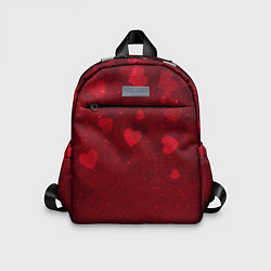 Детский рюкзак КРАСНЫЕ СЕРДЕЧКИ HEART Z, цвет: 3D-принт