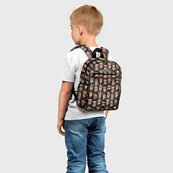 Детский рюкзак МАСКИ ТИКИ ГАВАЙИ ПАТТЕРН, цвет: 3D-принт — фото 2