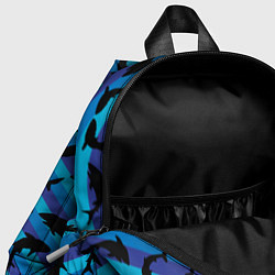Детский рюкзак Черные акулы паттерн, цвет: 3D-принт — фото 2