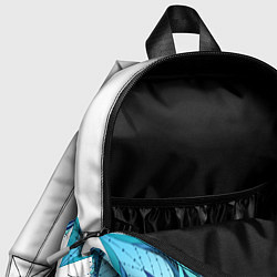 Детский рюкзак Мандала Неоновый голубой, цвет: 3D-принт — фото 2