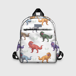 Детский рюкзак Разноцветные тираннозавры, цвет: 3D-принт