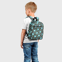 Детский рюкзак Цветочный узор на темном фоне, цвет: 3D-принт — фото 2