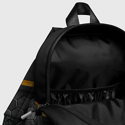 Детский рюкзак 3D ТЕМНАЯ БРОНЯ С ЗОЛОТОМ, цвет: 3D-принт — фото 2