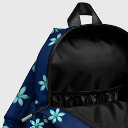 Детский рюкзак Цветы Голубые, цвет: 3D-принт — фото 2