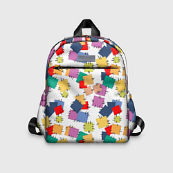 Детский рюкзак Ретро узор-заплатки, цвет: 3D-принт