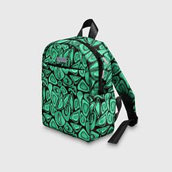 Детский рюкзак Зеленый абстрактный узор, цвет: 3D-принт — фото 2