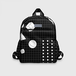 Детский рюкзак Черно-белые фигуры 3D, цвет: 3D-принт