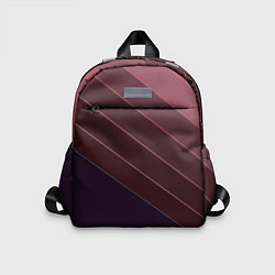 Детский рюкзак Коричнево-фиолетовый узор, цвет: 3D-принт