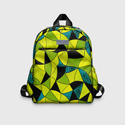 Детский рюкзак Гранжевый яркий зеленый, цвет: 3D-принт