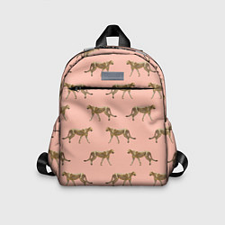 Детский рюкзак Гепарды на розовом, цвет: 3D-принт