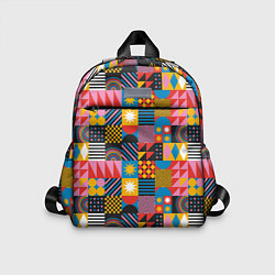 Детский рюкзак Печворк Мозаика Настроение, цвет: 3D-принт