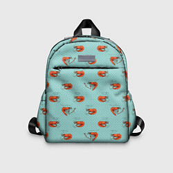 Детский рюкзак Креветки паттерн, цвет: 3D-принт